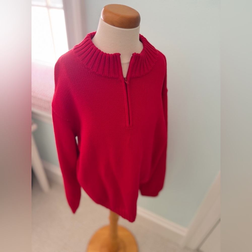 Little English Red Cowl Neck Sweater - NWT 12